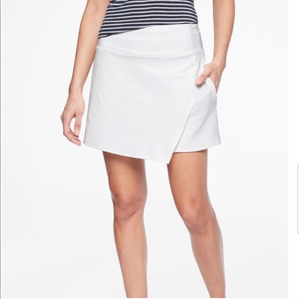 ATHLETA Volley Skort White Tennis SKIRT L